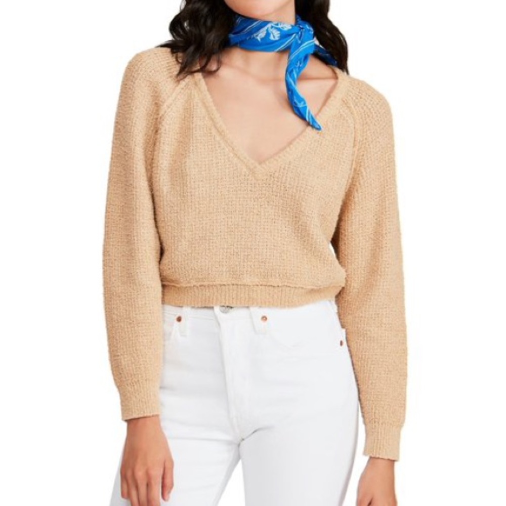 Free People High Low V Sweater